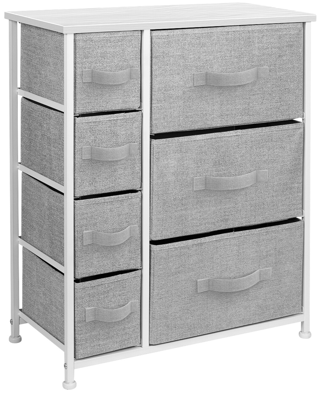 Sorbus Dresser with Drawers - Furniture Storage Tower Unit for Bedroom, Hallway, Closet, Office Organization - Steel Frame, Wood Top, Easy Pull Fabric Bins